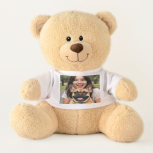 Add French Bulldog Photo Personalize Teddy Bear