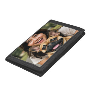 Add French Bulldog Photo Personalize Trifold Wallet
