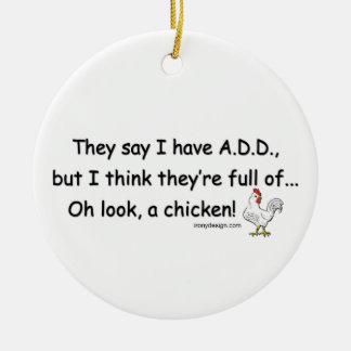 ADD Full of Chickens Ceramic Ornament