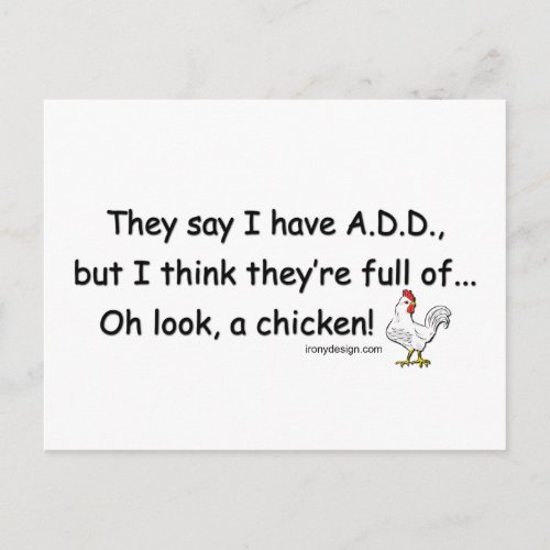 ADD Full of Chickens Postcard