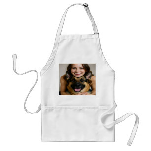 Add German Shepherd Photo Personalize Adult Apron