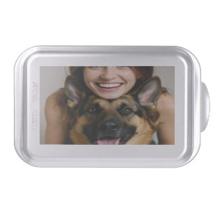 Add German Shepherd Photo Personalize Cake Pan