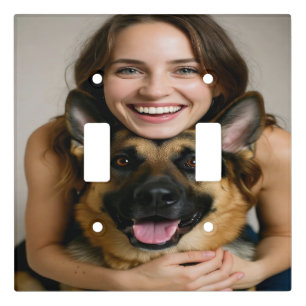 Add German Shepherd Photo Personalize Light Switch Cover