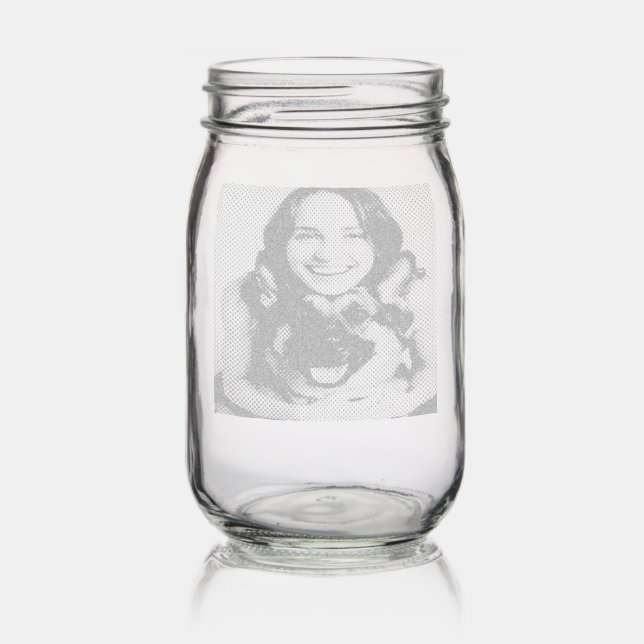 Add German Shepherd Photo Personalize Mason Jar (Glassware)