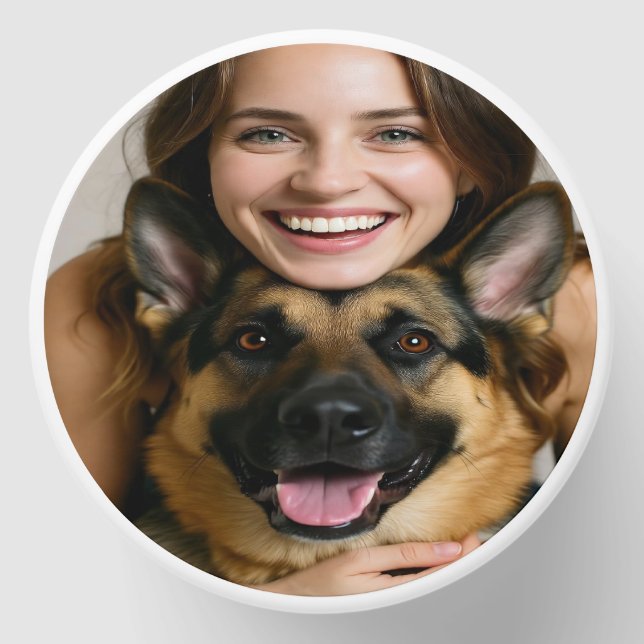 Add German Shepherd Photo Personalize Mini Candle Favors (Front)