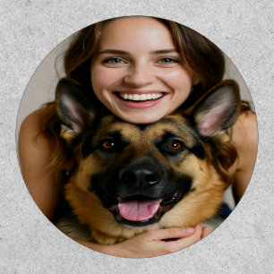 Add German Shepherd Photo Personalize Patch