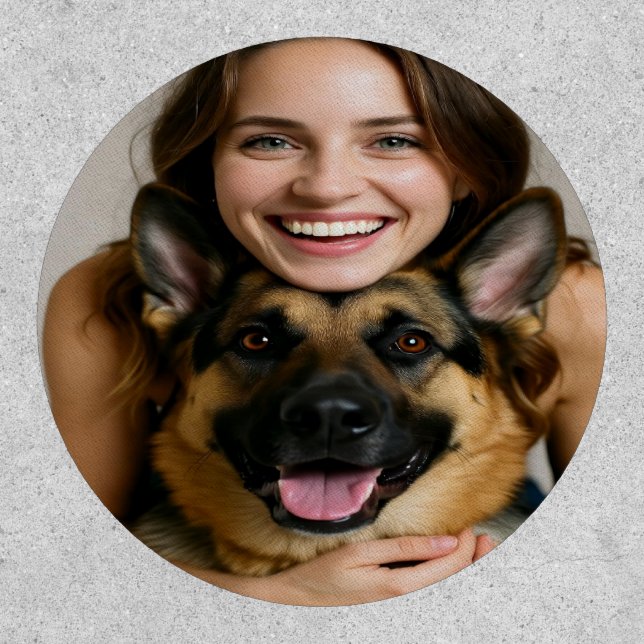 Add German Shepherd Photo Personalize Patch (Front)