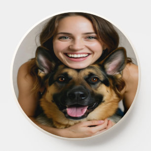 Add German Shepherd Photo Personalize PopSocket