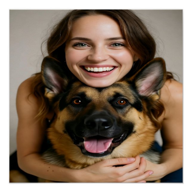 Add German Shepherd Photo Personalize Poster (Front)