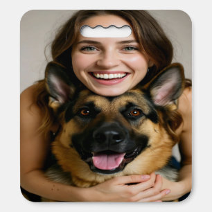 Add German Shepherd Photo Personalize Seat Cushion