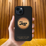 Add Gold Business Company Logo & Text Professional iPhone 13 Case<br><div class="desc">Promote your business with this cool iPhone case,  featuring custom logo & text. Easily add your own logo and info by clicking on the "personalize" option.</div>