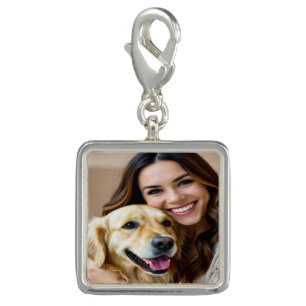 Add Golden Retriever Photo Personalize Charm