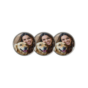 Add Golden Retriever Photo Personalize Golf Ball Marker