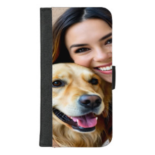 Add Golden Retriever Photo Personalize iPhone 8/7 Plus Wallet Case