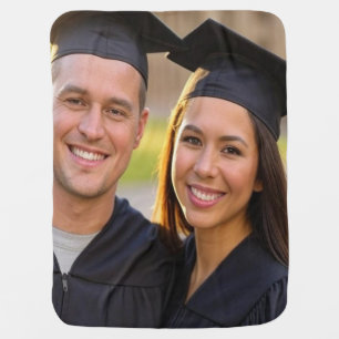 Add Graduation Photo Customize Baby Blanket