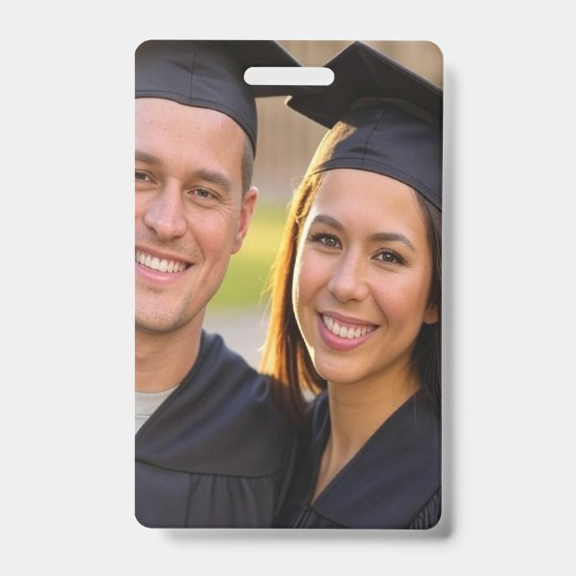 Add Graduation Photo Customize Badge (Front)