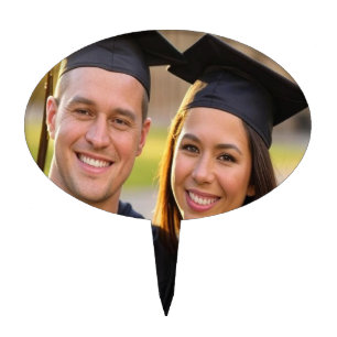 Add Graduation Photo Customize Cake Topper