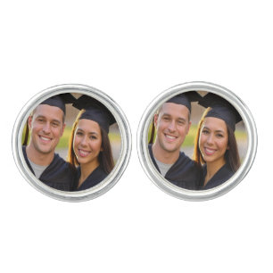 Add Graduation Photo Customize Cufflinks