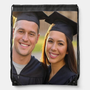 Add Graduation Photo Customize Drawstring Bag