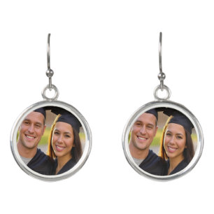 Add Graduation Photo Customize Earrings