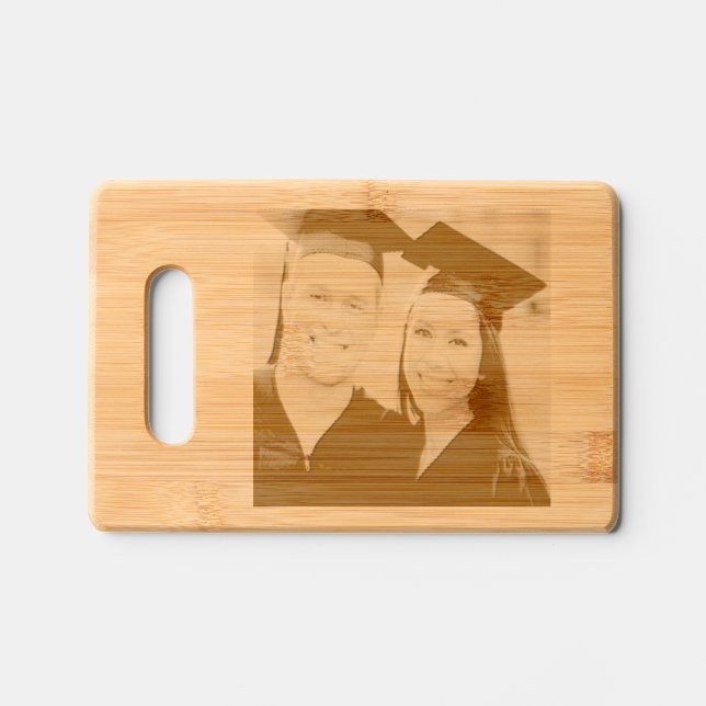 Add Graduation Photo Customize Engraved Cutting Board (Front)