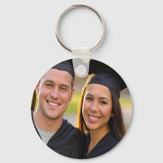 Add Graduation Photo Customize Keychain (Front)