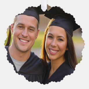 Add Graduation Photo Customize Ornament Card