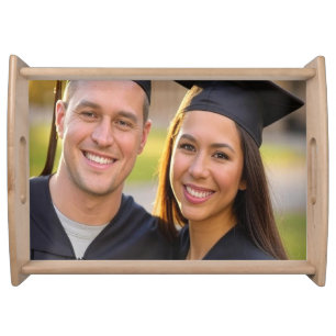 Add Graduation Photo Customize Serving Tray