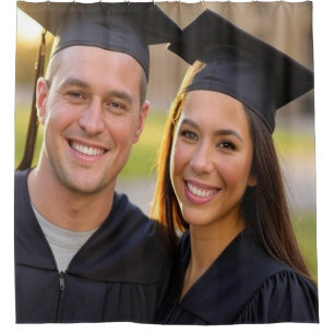 Add Graduation Photo Customize Shower Curtain