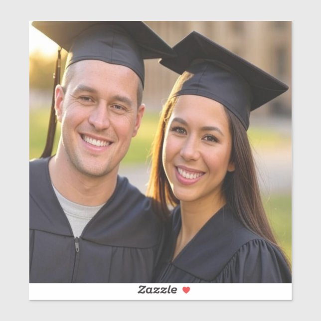 Add Graduation Photo Customize Sticker (Sheet)
