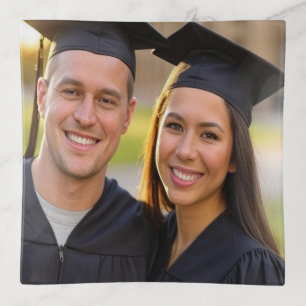 Add Graduation Photo Customize Trinket Tray