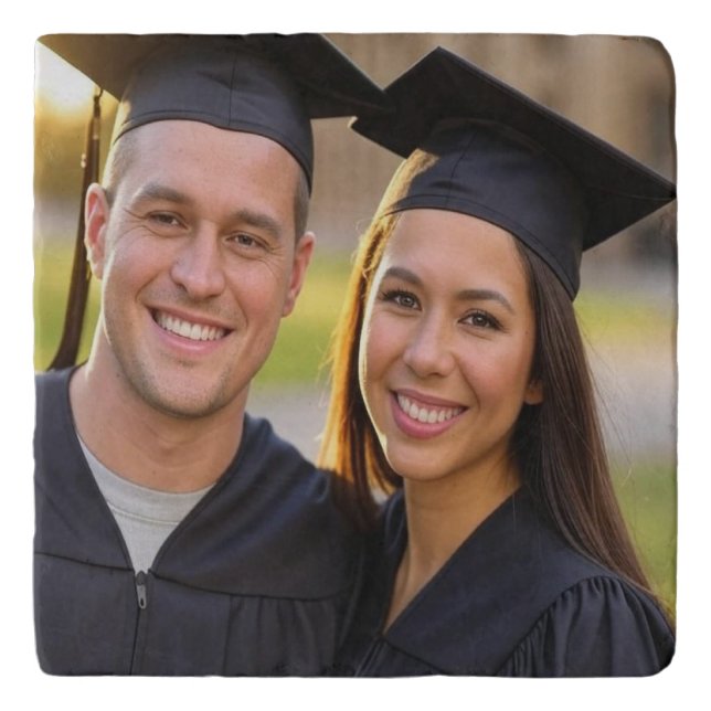 Add Graduation Photo Customize Trivet (Front)