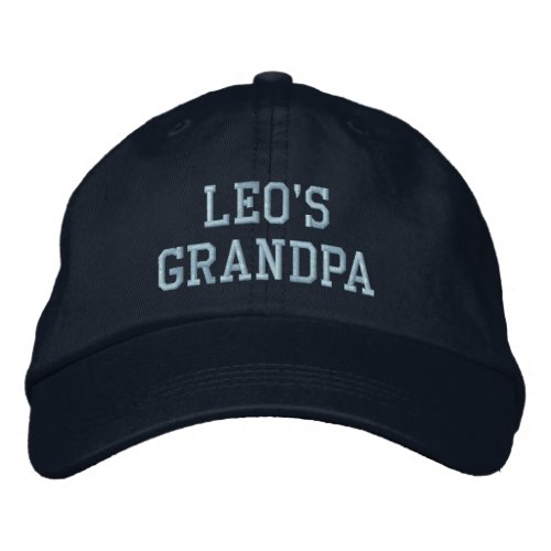 Add Grandchilds Name to Grandpas Embroidered Baseball Cap