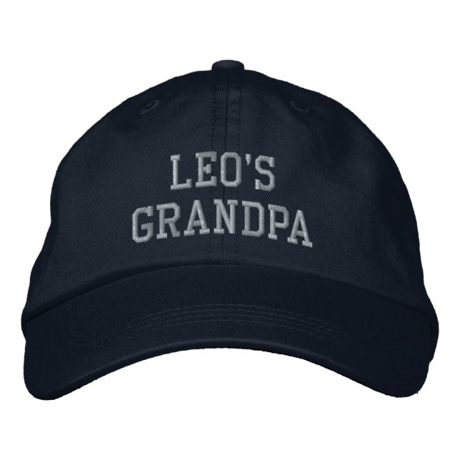 Add Grandchild's Name to Grandpa's Embroidered Baseball Cap (Front)