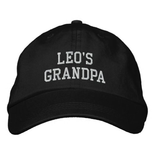 Add Grandchilds Name to Grandpas Embroidered Baseball Cap