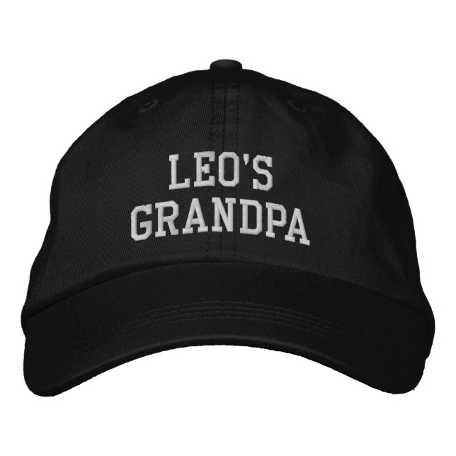Add Grandchild's Name to Grandpa's Embroidered Baseball Cap (Front)