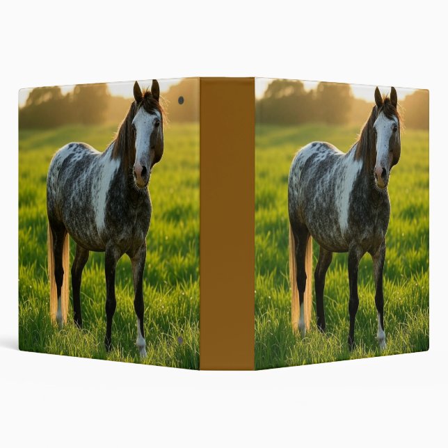 Add Horse Photo Customize 3 Ring Binder (Background)