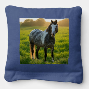 Add Horse Photo Customize Cornhole Bags