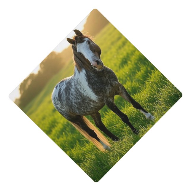 Add Horse Photo Customize Graduation Cap Topper (Front)