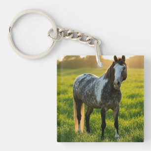 Add Horse Photo Customize Keychain