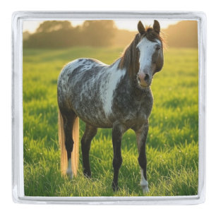 Add Horse Photo Customize Silver Finish Lapel Pin