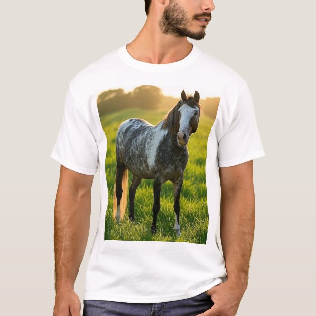 Add Horse Photo Customize T-Shirt (Front)