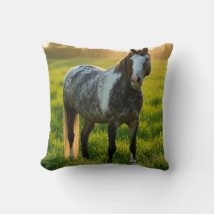 Add Horse Photo Customize Throw Pillow