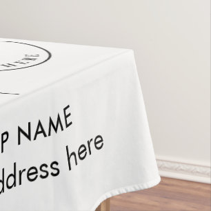 Add Hotel Name and Business Logo Elegant Any Color Tablecloth