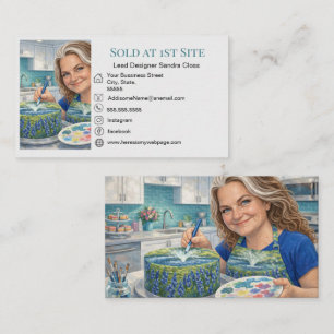 Add image and information template business card