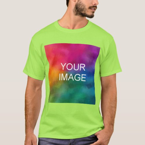 Add Image Logo Personalize Lime Template Mens T_Shirt