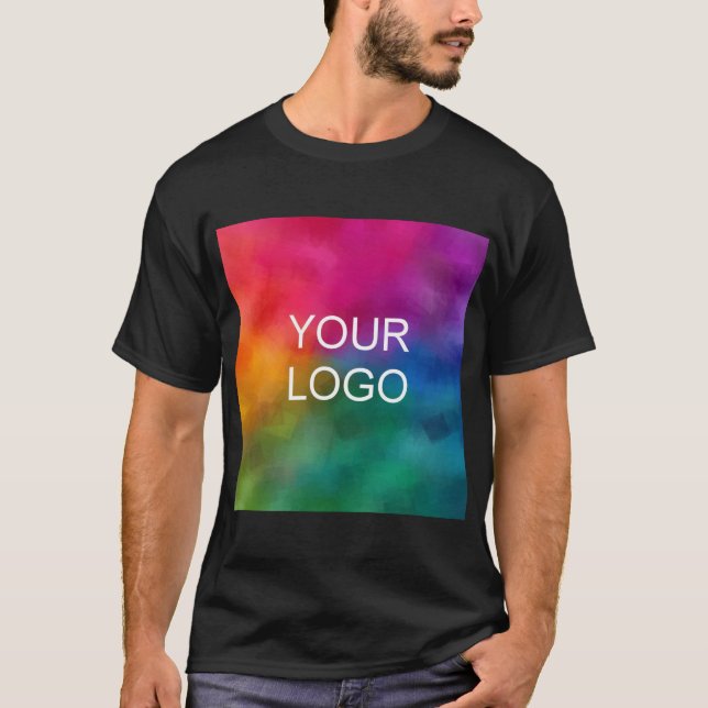 Add Image Logo Photo Personalized Template T-Shirt (Front)