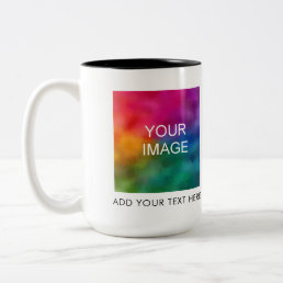 Add Image Photo Business Logo Text Create Your Own Two-Tone Coffee Mug