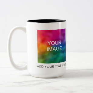 Add Image Photo Business Logo Text Create Your Own Two-Tone Coffee Mug