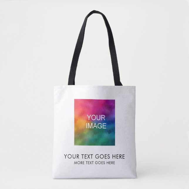 Add Image Text Here Elegant Trendy Template Tote Bag (Front)